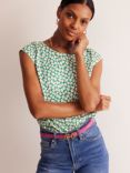 Boden Modern Floral Shell Top, Green/Multi