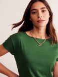 Boden Supersoft Boat Neck T-Shirt, Pine