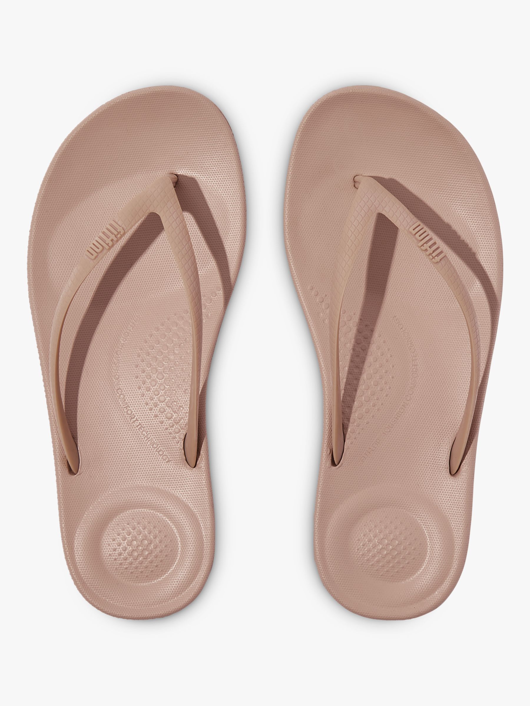 FitFlop IQushion Ergonomic Flip Flops, Beige