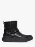 FitFlop Leather Flatform Boots, Black