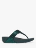 FitFlop Lulu Glitter Flip Flops, Deep Teal