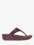 FitFlop Lulu Glitter Flip Flops, Mauve Wine