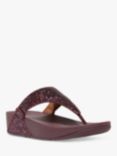 FitFlop Lulu Glitter Flip Flops, Mauve Wine