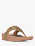 FitFlop Lulu Glitter Flip Flops, Old Gold