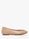 FitFlop Delicato Leather Bow Ballerina Pumps, Classic Beige