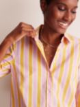 Boden Sienna Stripe Shirt, Mauve/Canary