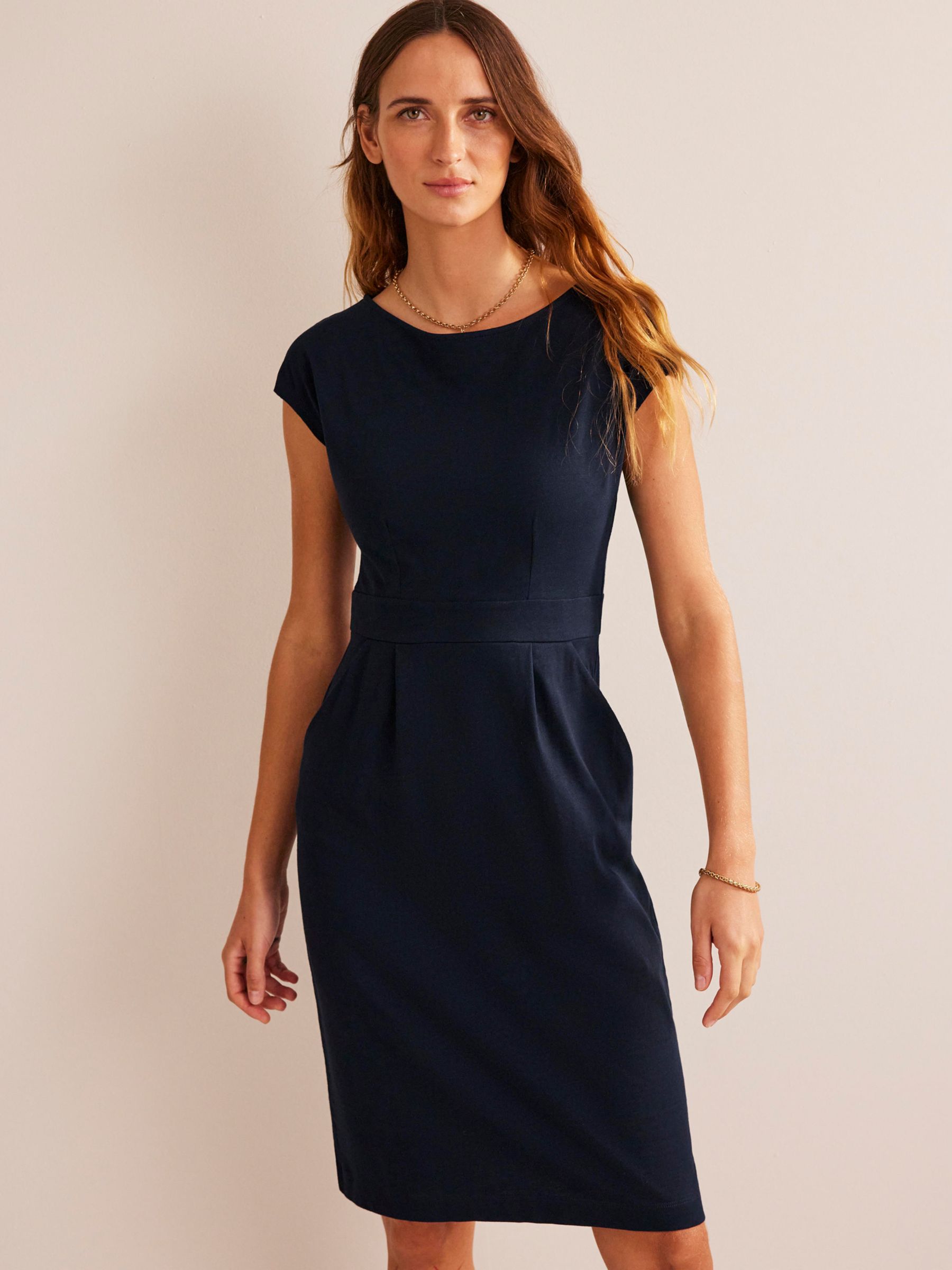 Boden Florrie Jersey Dress, Navy