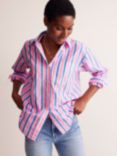 Boden Connie Stripe Shirt, Blue/Pink