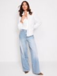 Boden High Rise Wide Leg Jeans, Light Wash