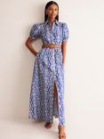 Boden Alexa Paisley Maxi Dress, Blue/White