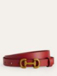 Iris Skinny Snaffle Trim Leather Belt