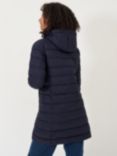 Crew Clothing Lightweight Longline Padded Coat, Navy Blue