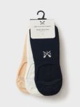 Crew Clothing Secret Socks, Pack of 3, Multi/White