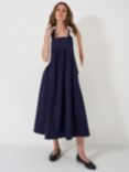 Crew Clothing Open Back Square Neck Dress, Navy Blue