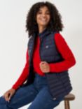 Crew Clothing Lightweight Packable Padded Gilet, Navy Blue