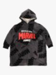 Brand Threads Kids' Marvel Fleece Hooded Blanket, Black/Red