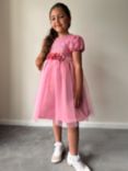 Chi Chi London Kids' Sequin Tulle Dress, Pink