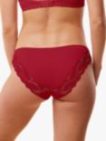 Triumph Lovely Micro Tai Mid Rise Briefs, Rouge