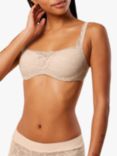 Triumph Body Make-Up Illusion Lace Balconette Bra, Nude Beige