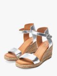 Moda in Pelle Phyllis Leather Espadrille Sandals, Silver