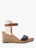 Moda in Pelle Phyllis Leather Espadrille Sandals, Navy/White/Tan