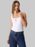 Calvin Klein Jeans Logo Rib Tank Top, White