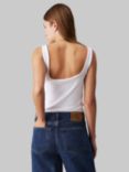 Calvin Klein Jeans Logo Rib Tank Top, White