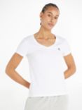 Calvin Klein CK Logo V-Neck T-Shirt, White