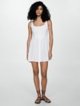 Mango Milk Textured Mini Dress, White