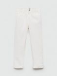 Mango Kids' Paperbag Jeans, White