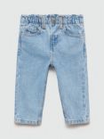 Mango Kids' Denim Paperbag Jeans, Open Blue