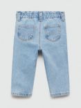 Mango Kids' Denim Paperbag Jeans, Open Blue