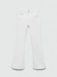 Mango Kids' Flared Jeans, White