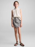 Mango Kids' Cindy Denim Skirt, Open Grey