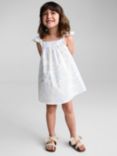 Mango Kids' Guayaba Cotton Flared Dress, Natural White