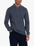 Farah Blanes Long Sleeve Polo Top, Farah Grey Marl