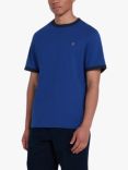 Farah Groves Ringer Short Sleeve T-Shirt, Dusk Blue