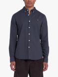 Farah Brewer Slim Fit Organic Cotton Oxford Shirt, Charcoal