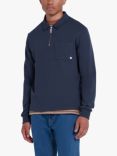 Farah Cotton Zip Sweatshirt, True Navy