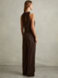 Reiss Claudia Jersey Jumpsuit, Chocolate