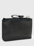 AllSaints Isamu Tierra Embossed Leather Cardholder, Black