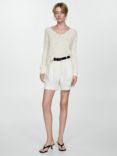 Mango Lisboa Knit Jumper, Off White