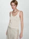 Mango Lisboa Knit Top, Off White, Off White