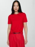 Mango Rita Cotton T-Shirt, Red