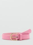 Mango Mev Animal Print Effect Belt, Pink