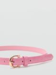 Mango Mev Animal Print Effect Belt, Pink