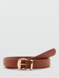 Mango Mestuds Metallic Buckle Belt, Brown