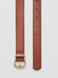 Mango Mestuds Metallic Buckle Belt, Brown