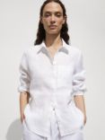 Mango Lino Linen Shirt, White