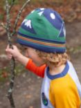 Frugi Kids' Voyager Reversible Hat, Navy Blue/Multi